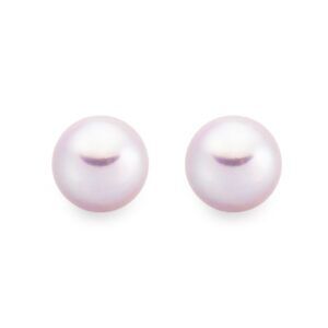 Round pink natural pearls